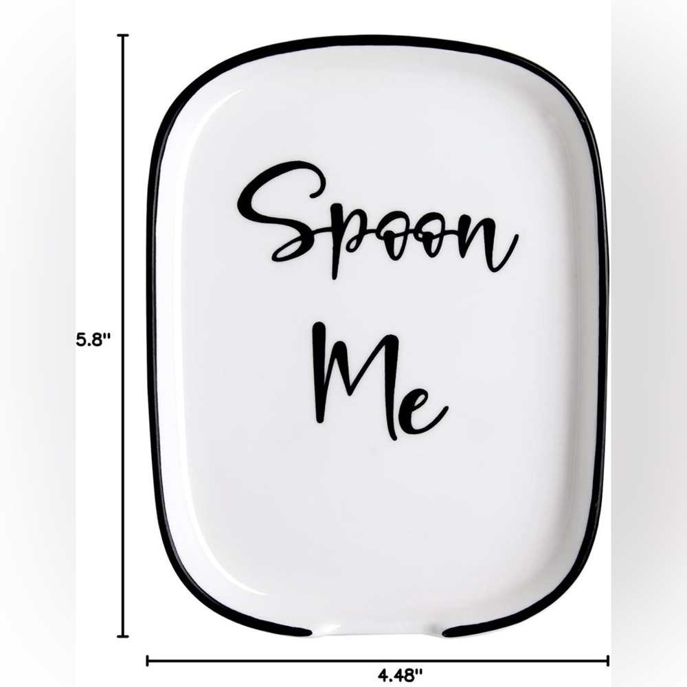 Ceramic Spoon Rest for Stove Top, Large Spoon Holder for Kitchen Counter - New - Picture 3 of 6